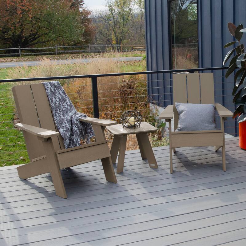 HIGHWOOD 3-piece Adirondack Chairs and Side Table Set