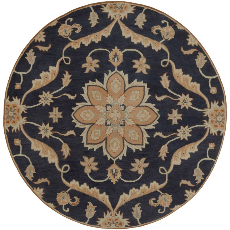 Robyn Handmade Transitional Medallion Wool Area Rug