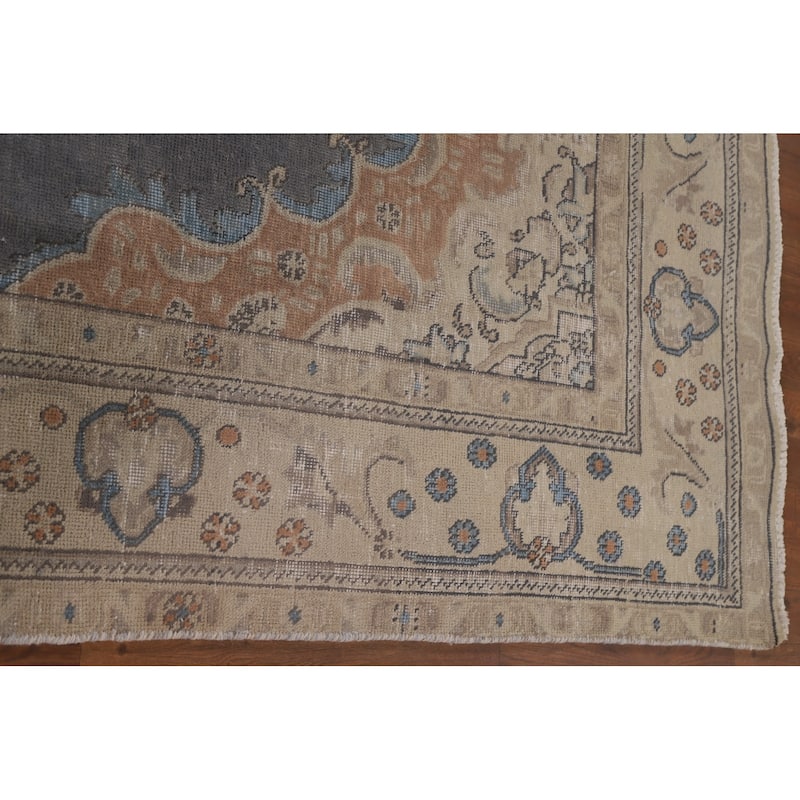 Over-Dyed Tabriz Persian Antique Area Rug Handmade Wool Carpet - 6'7" x 9'6"