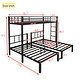 preview thumbnail 3 of 7, Twin over Twin & Twin Bunk Beds Triple Bunks for 3