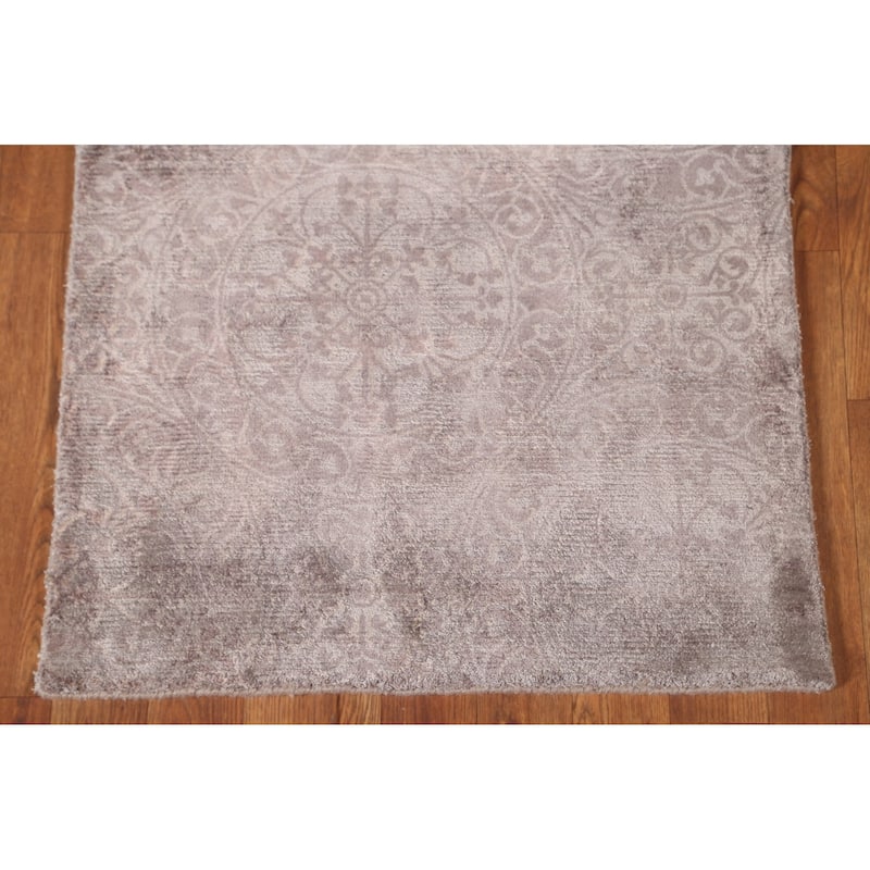 All-Over Geometric Modern Oriental Accent Rug Handmade Wool Carpet - 2'3"x 4'2"