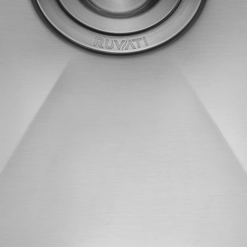 Ruvati 23 x 20 inch RV Workstation Drop-in Topmount Bar Prep Kitchen Sink 16 Gauge - RVH8203