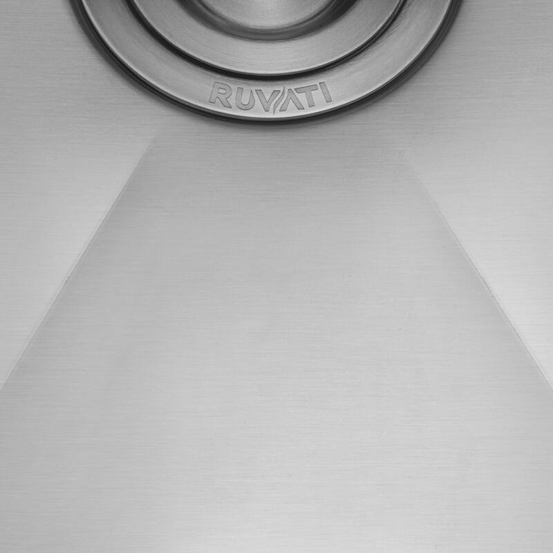 Ruvati 33 x 22 inch Drop-in Topmount 16 Gauge Zero Radius Stainless Steel Kitchen Sink Single Bowl - RVH8001