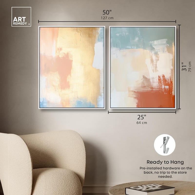 Painted Serenity I Canvas Set of 2 by Art Remedy