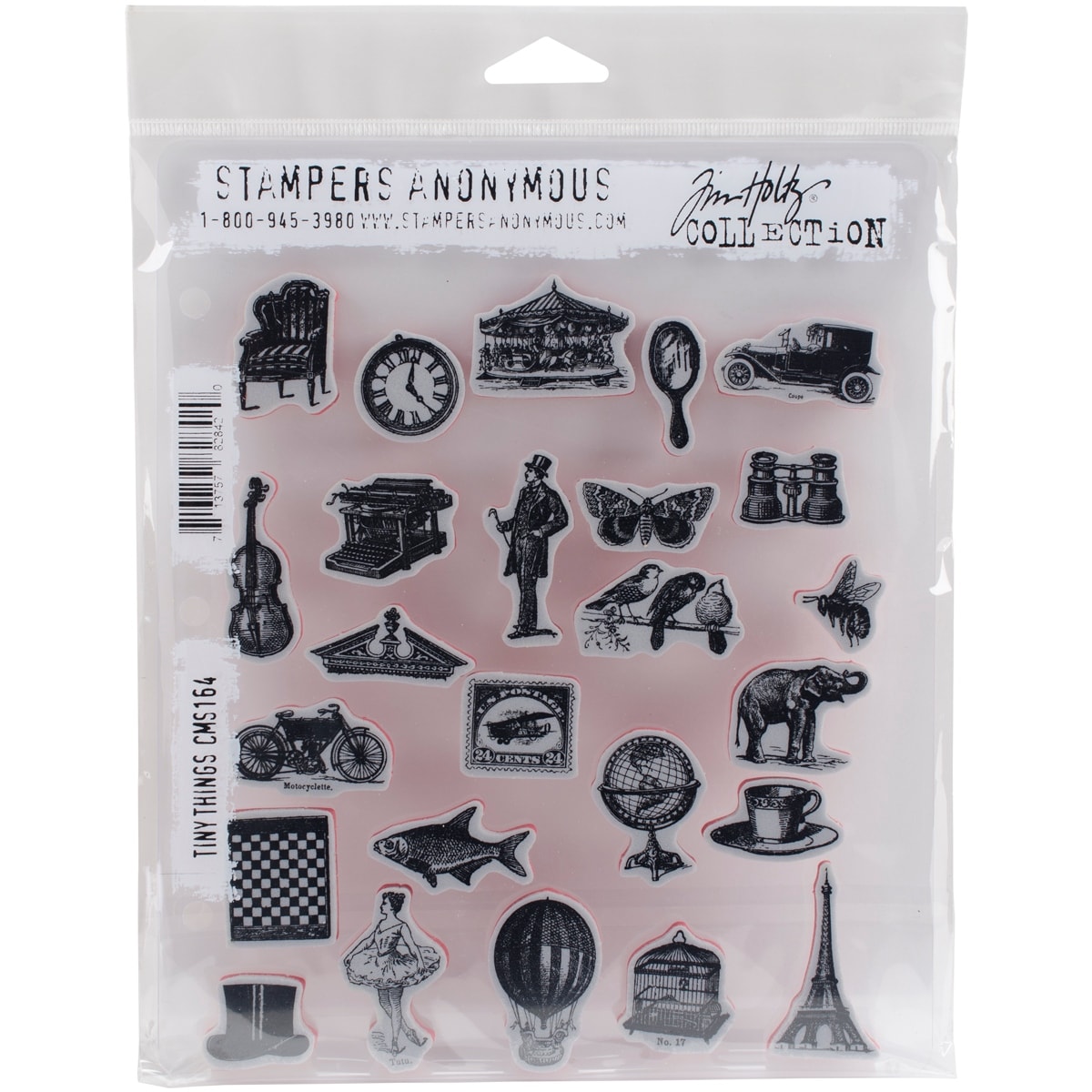7 by 8.5-Inch Classics No.5 Stampers Anonymous Rubber Stamp Set