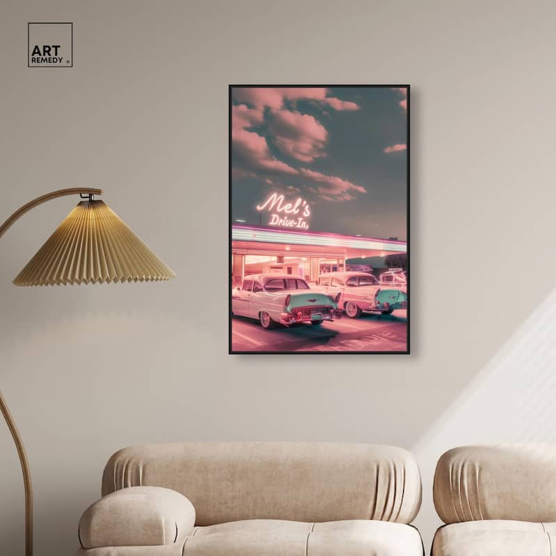 Drive In Stop Canvas by Art Remedy