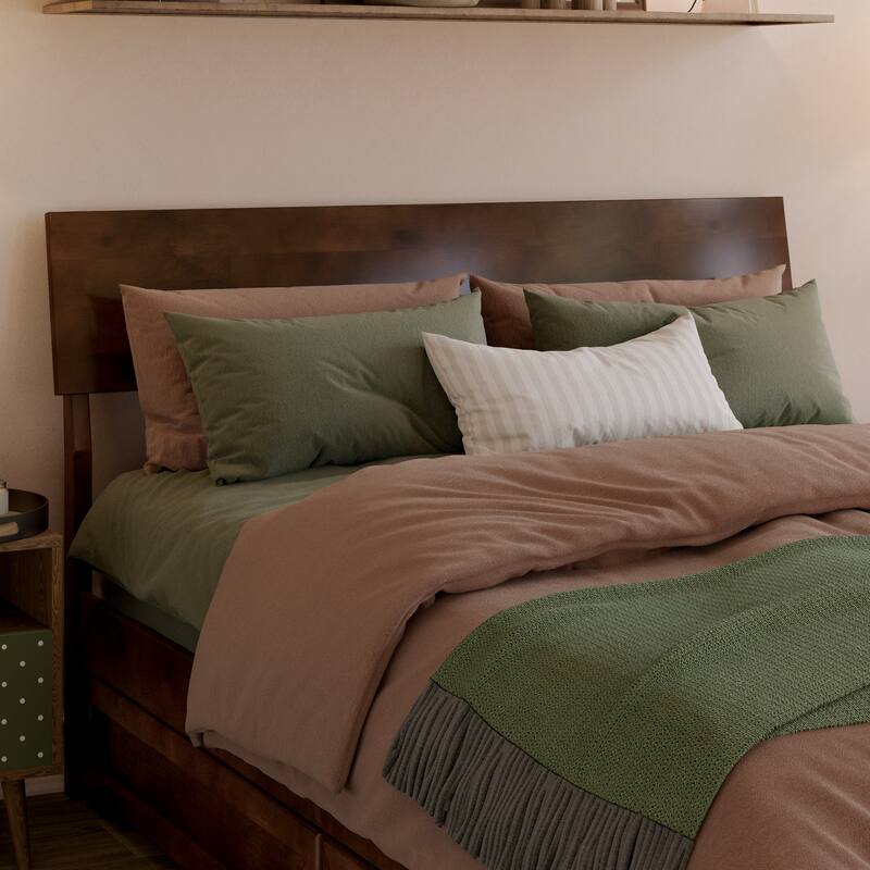 Norla Wood Platform Bed with Storage Drawers