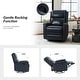 preview thumbnail 100 of 111, Fiacro 30.31" Genuine Leather Wingback Swivel Rocker Recliner with Nailhead Trim