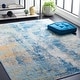 preview thumbnail 1 of 12, SAFAVIEH Sequoia Machine Washable Slip Resistant Murvet Rug 8' x 10' - Ivory Blue/Gold - Rectangle