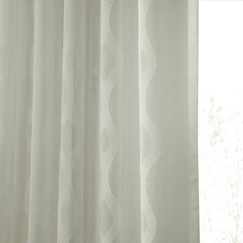 Exclusive Fabrics Vega Patterned Linen Sheer Curtain (1 Panel)