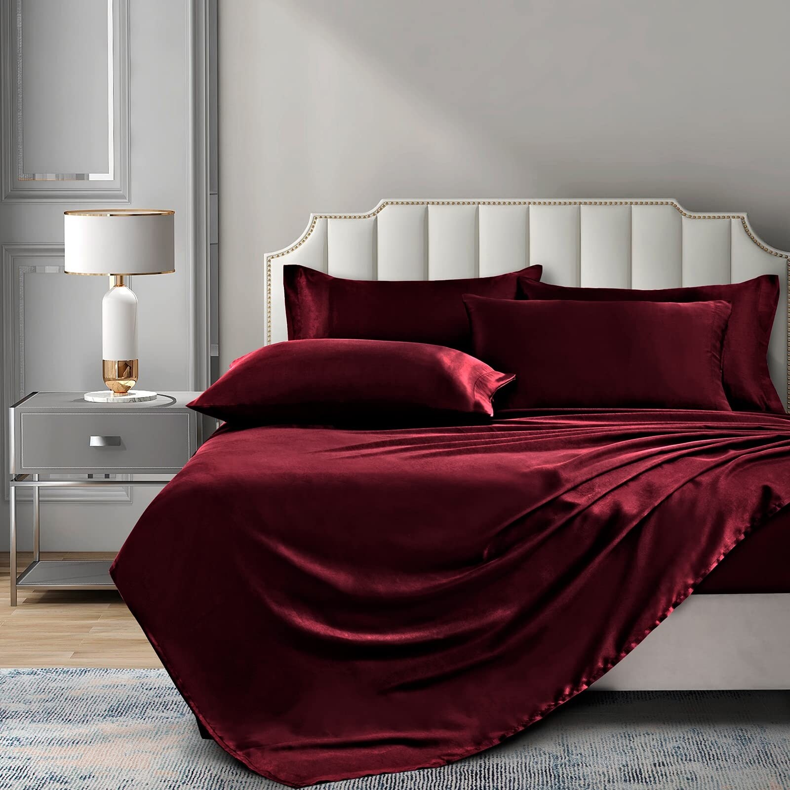 Burgundy queen sheets 2025