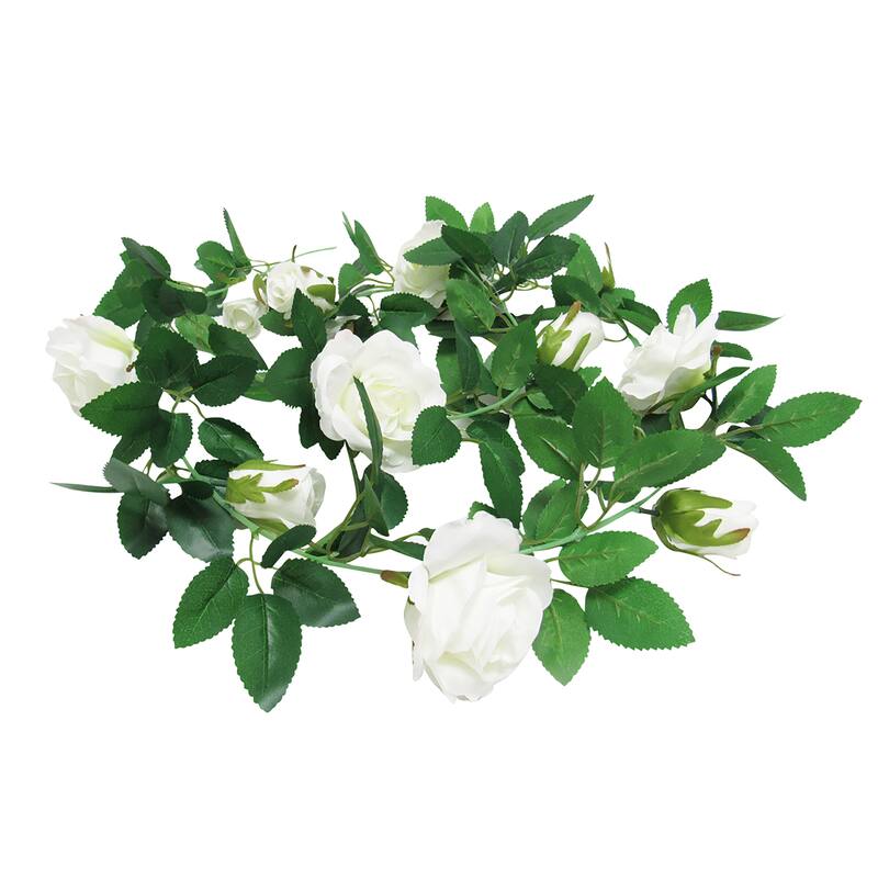6ft Artificial Rose Flower Garland Hanging Vine