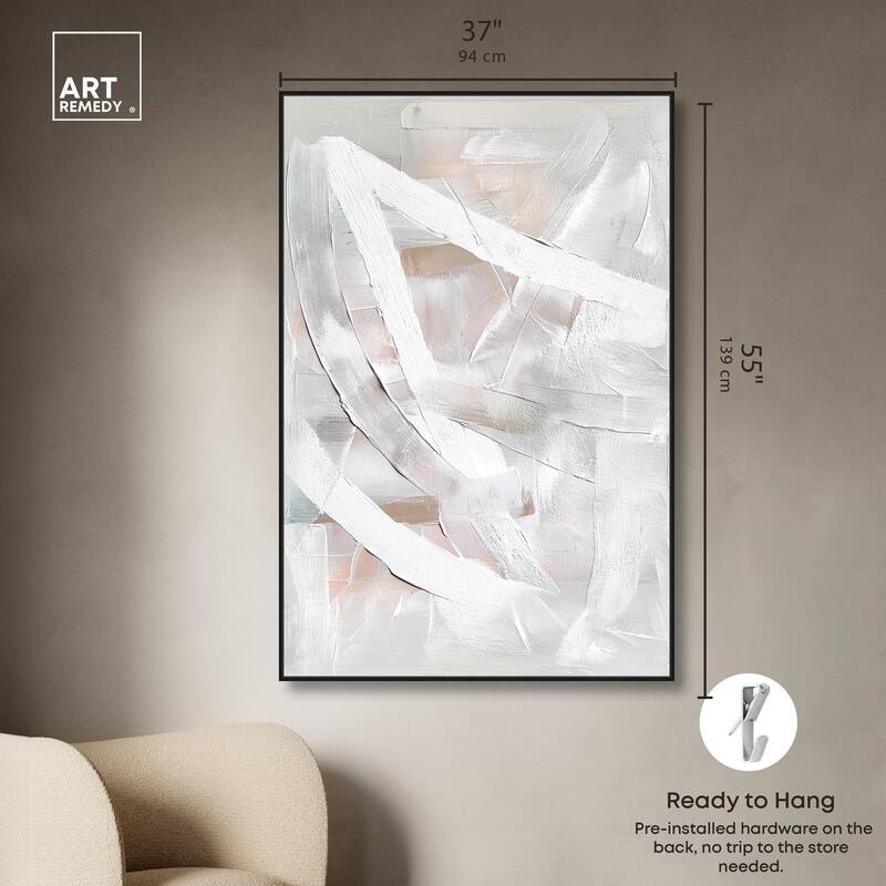 Thick White Texture I Canvas by Art Remedy