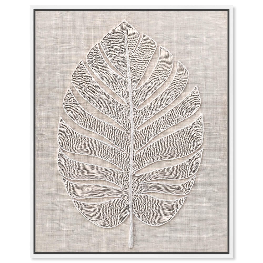 Linen Leaf I Canvas by Art Remedy