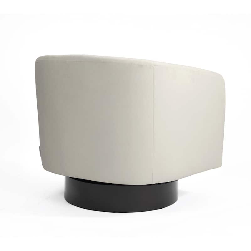 UIXE 360° Swivel Barrel Accent Chair Velvet Armchair For Living Room