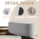 preview thumbnail 9 of 42, 43" Rounded Triangle Upholstered Ottoman, Oversize Fabric Ottoman Footstool