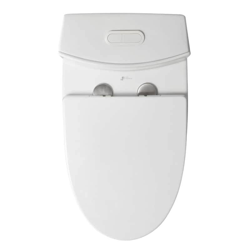 Fine Fixtures Dual-Flush Elongated One-Piece Toilet with High Efficiency Flush