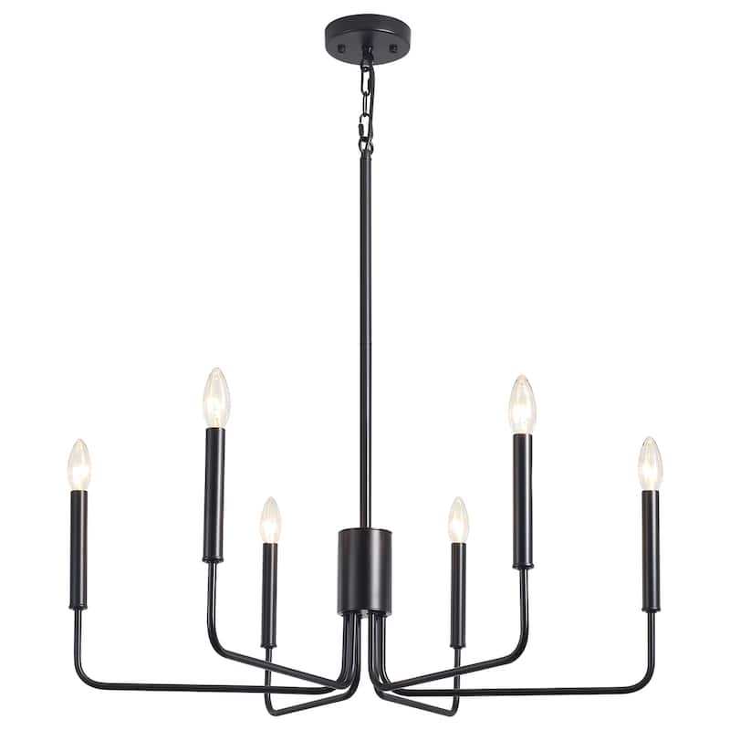 6-Light 29.52-inch Farmhouse Candle Chandelier for Foyer Kitchen Bedroom