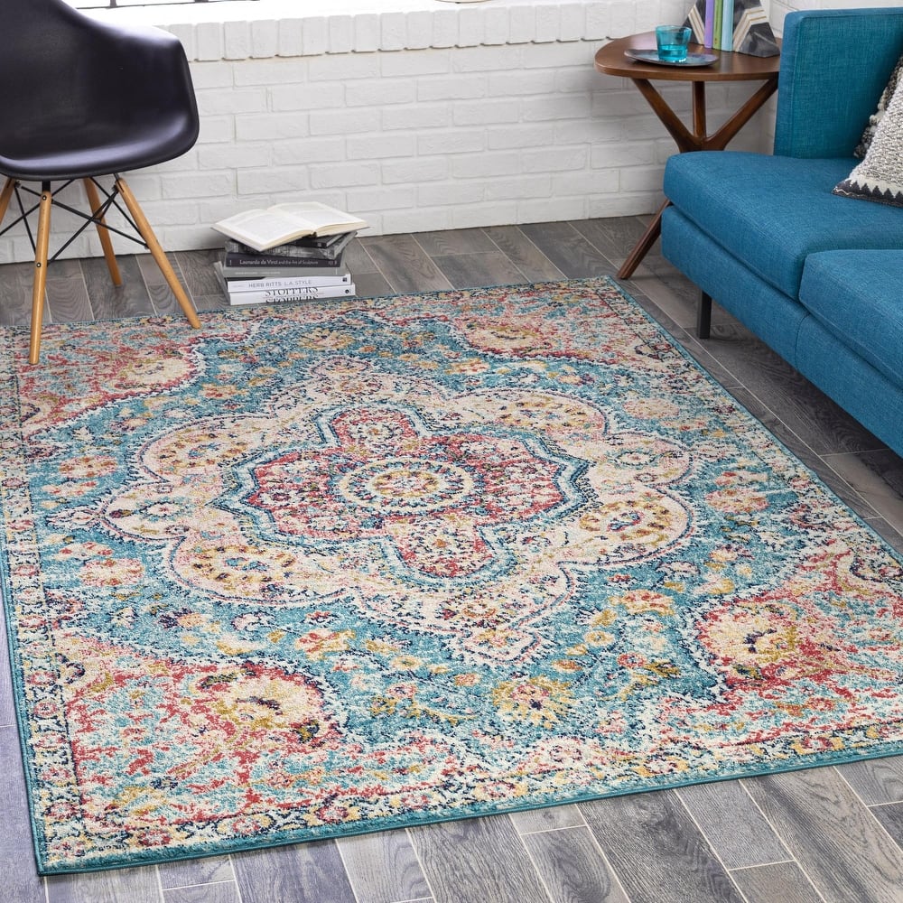 Livabliss Elaziz Updated Traditional Medallion Area Rug