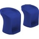 preview thumbnail 11 of 10, Ledge Lounger In Pool Barstools, Outdoor Patio, 22" Height - Set of 2 Dark Blue