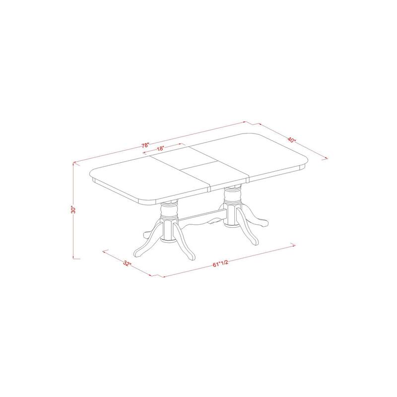 HomeStock 9-Piece Rectangle Buttermilk & Cherry Finish Solid Wood Top Dining Table with 8-Chairs