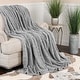 preview thumbnail 84 of 95, Superior Arctic Boho Jacquard Plush Fluffy Fleece Blanket Throw - Platinum