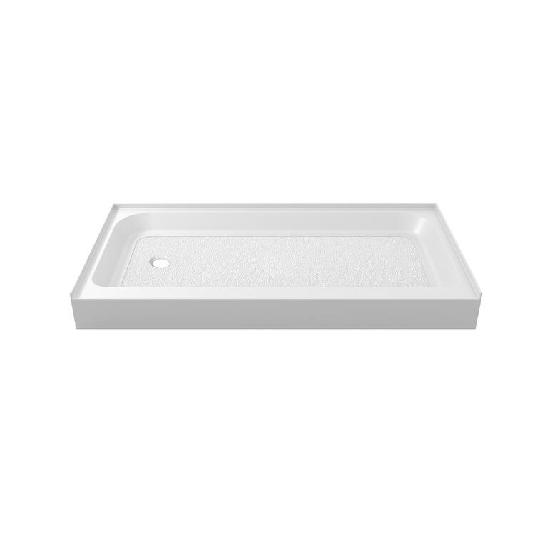 Indigo Home 60x32 inch Single Threshold Shower Tray Left Drain in White