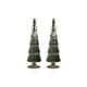 preview thumbnail 11 of 11, Dembe 13.5" Glass Tree on Gold Glitter Base, Set of 2