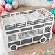 preview thumbnail 2 of 11, Twin over Twin Bus-shaped Bunk Bed with Wheels and Storage,Space Saving,Kid's Bunk Bed,Gray+White