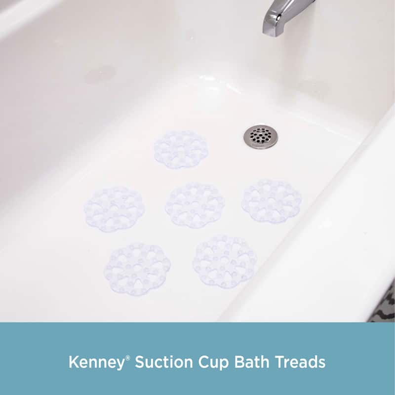 Kenney Suction Cup Bath Mat Treads, 6-Pack