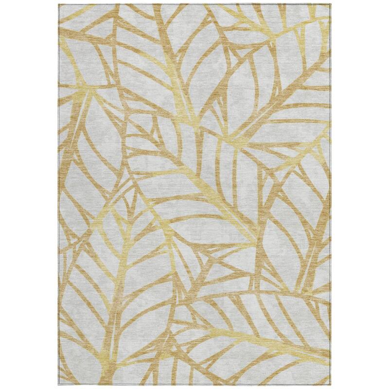 HomeRoots Floral Transitional Rectangle Outdoor Rug