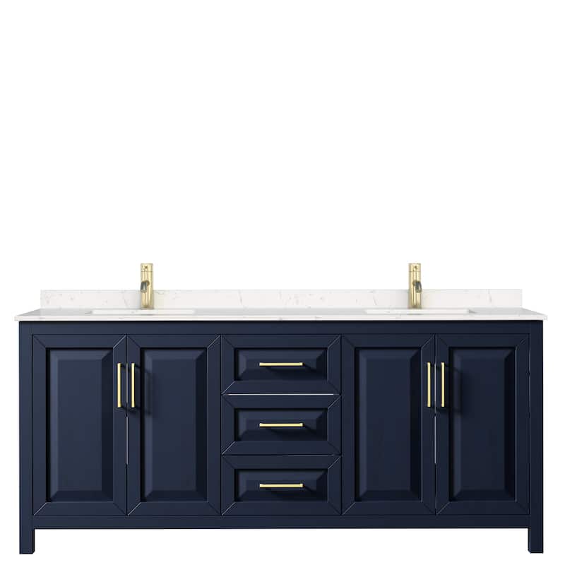 Daria 80 Inch Double Vanity, Cultured Marble Top