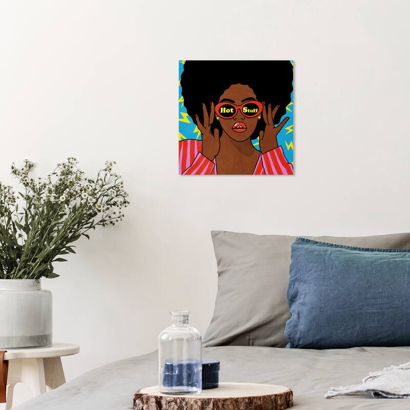 Wynwood Studio Canvas Fashion and Glam Hot Stuff Pink and Hot Pink Modern & Contemporary Wall Art Canvas Print - 12 x 12