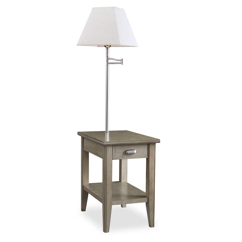 Leick Home Laurent One Drawer Swing Arm Lamp Side Table