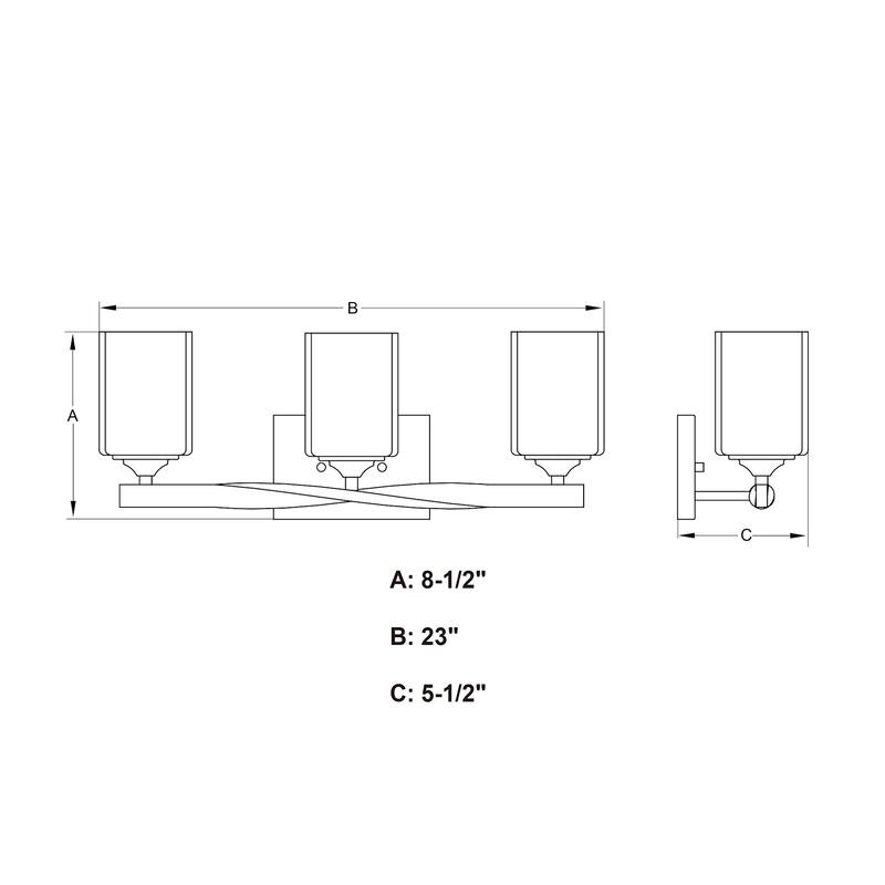 Vaxcel Lighting W0496 Robey 3 Light 23" Wide Vanity Light