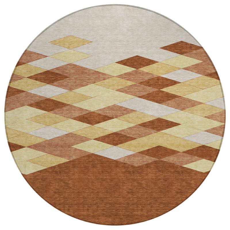 Machine Washable Indoor/ Outdoor Modern Avo Chantille Rug