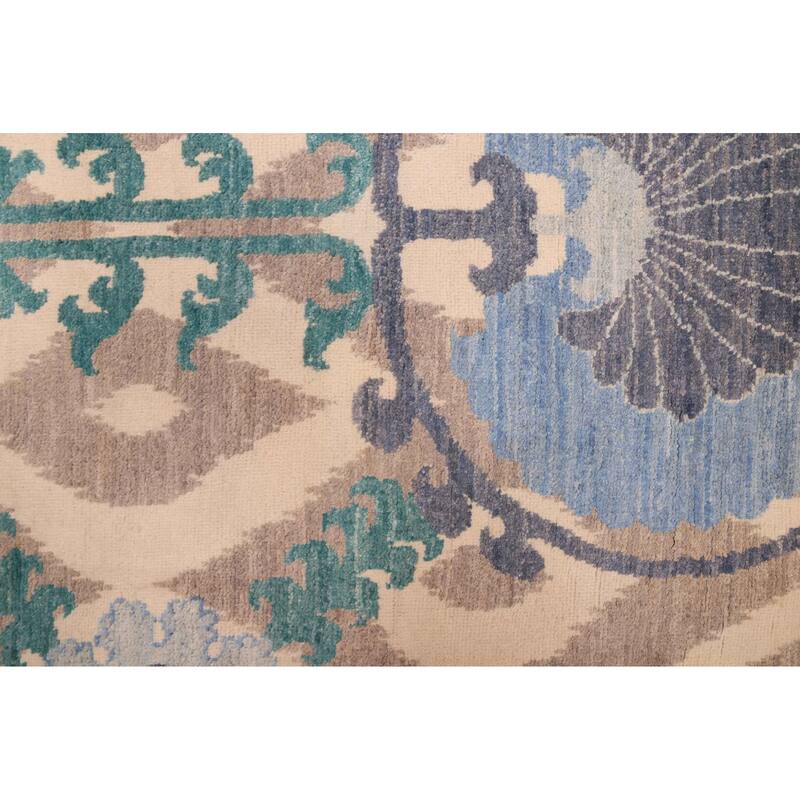 ECARPETGALLERY Hand-knotted Signature Collection Ivory Wool Rug - 8'1 x 10'1