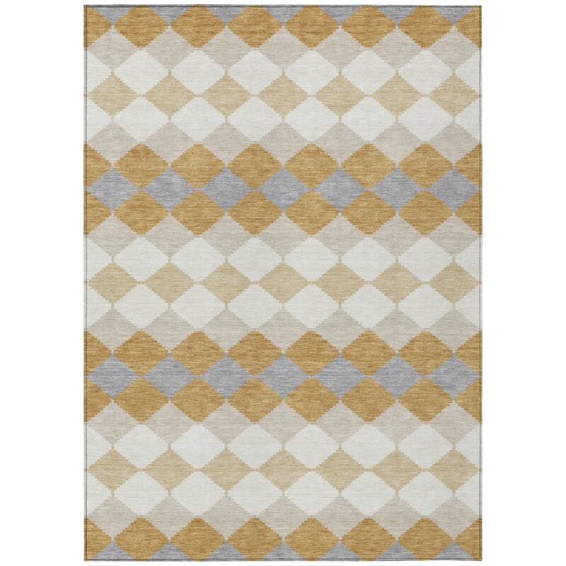 HomeRoots Geometric Transitional Rectangle Outdoor Rug
