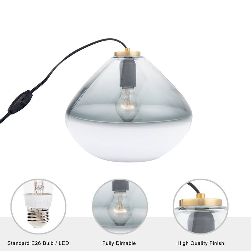 Brio Lighting Phoebe - Glass Mini Pendant - Gold