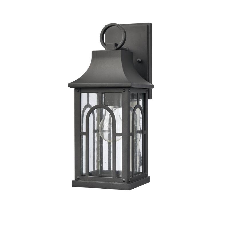 Triumph 1-Light Textured Black Outdoor Sconce