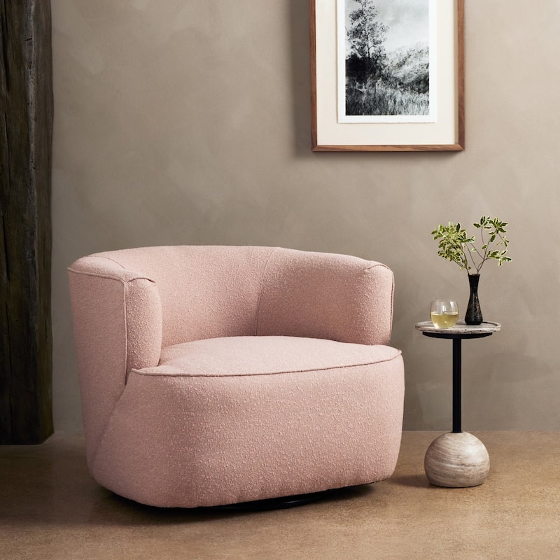 Vivian Swivel Chair-Barlow Blush