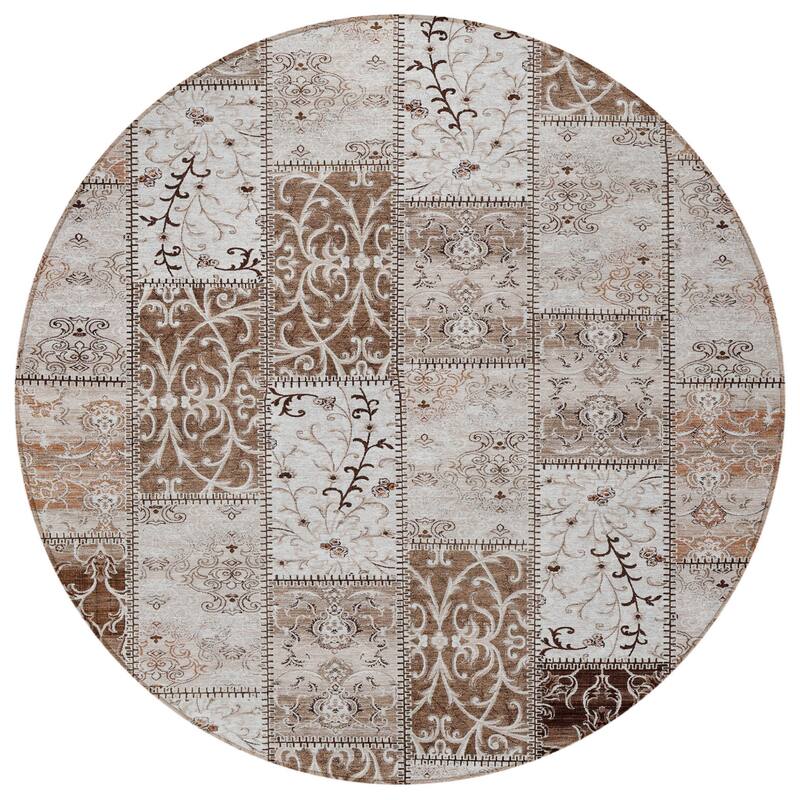 Elz Patchwork Weather Resistant Classic Meets Modern Outdoor Rug