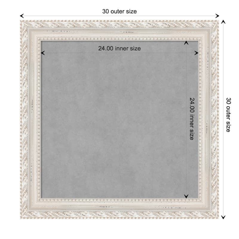 Amanti Art Opera Off White Framed Magnetic Board - Board Size 24x24