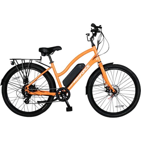 FreeForce The Avalon 16-in. Electric Beach Cruiser Bike with Thumb Throttle and Pedal Assist in Orange - 16-inch