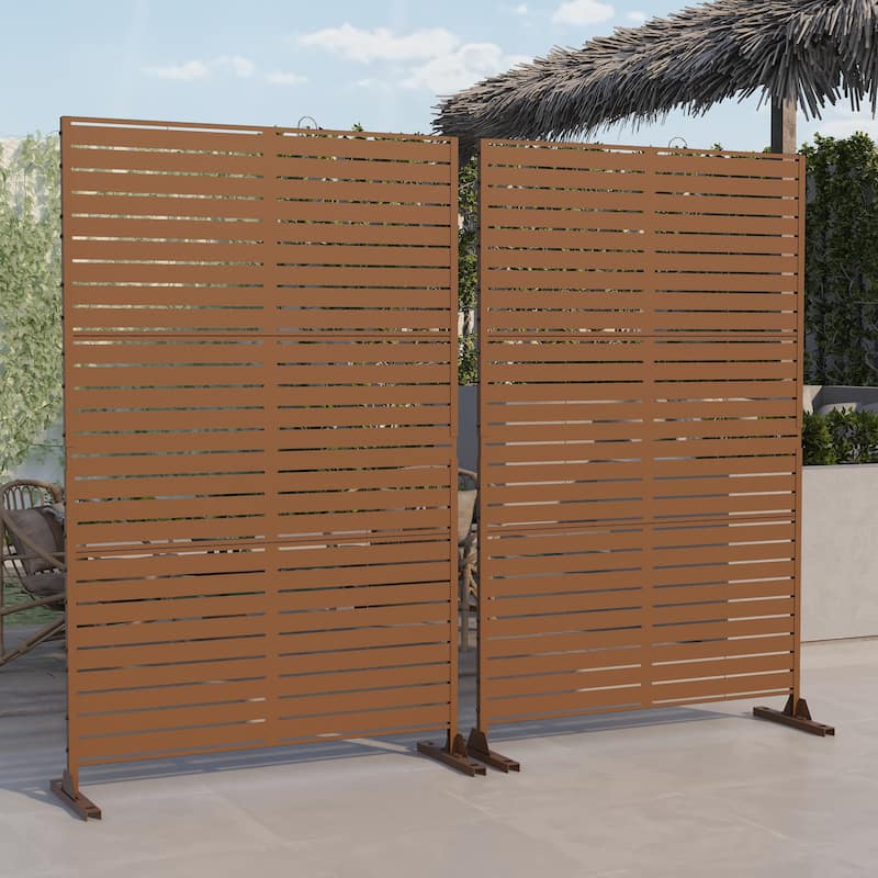 Outdoor Metal Privacy Screen Panel Free Standing