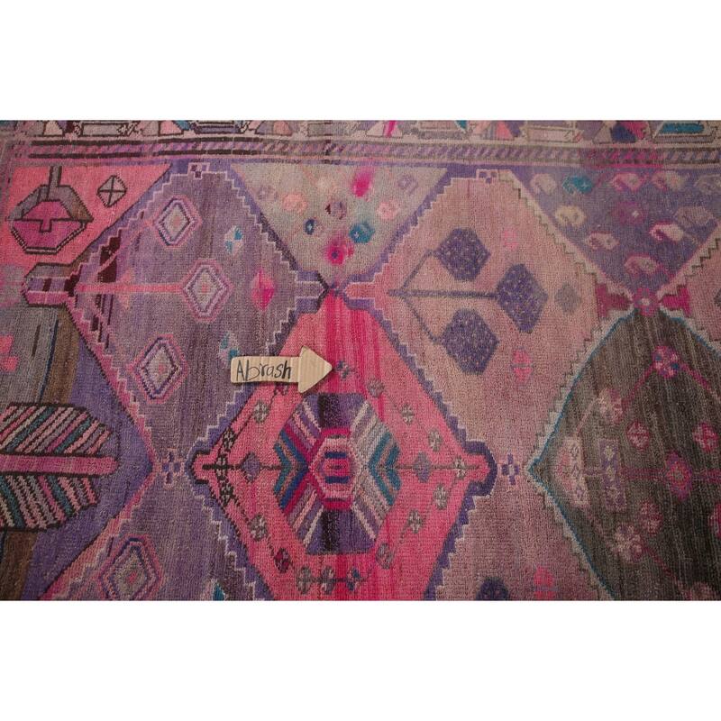 Over-Dyed Bakhtiari Persian Vintage Area Rug Hand-Knotted Wool Carpet - 6'2"x 9'5"