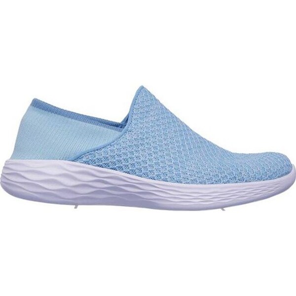 light blue slip on sneakers