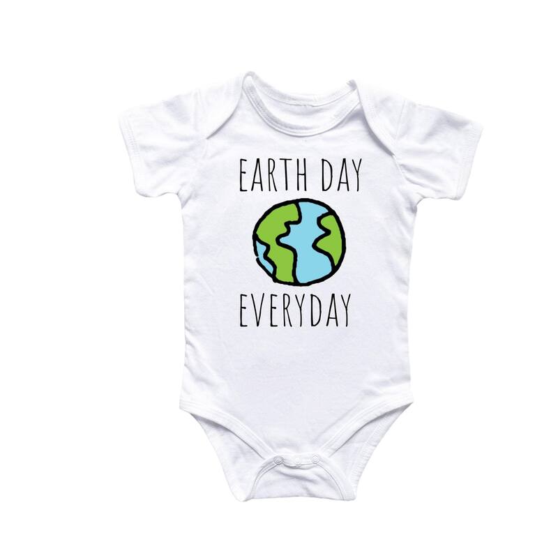 Earth Day - Baby Boy Girl Clothes Infant Bodysuit Funny Cute Newborn - Natural - 0-3M
