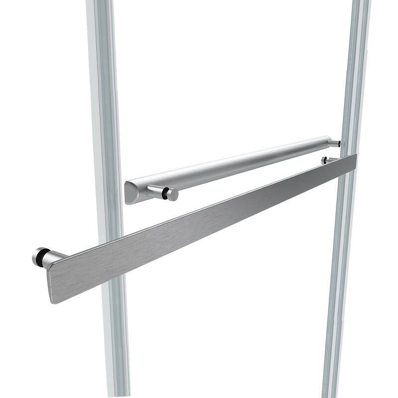 Spezia 64"W x 76"H Sliding Frameless Shower Door in Brushed Nickel