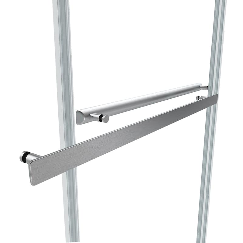 Spezia 68" W x 76" H Sliding Frameless Shower Door in Brushed Nickel
